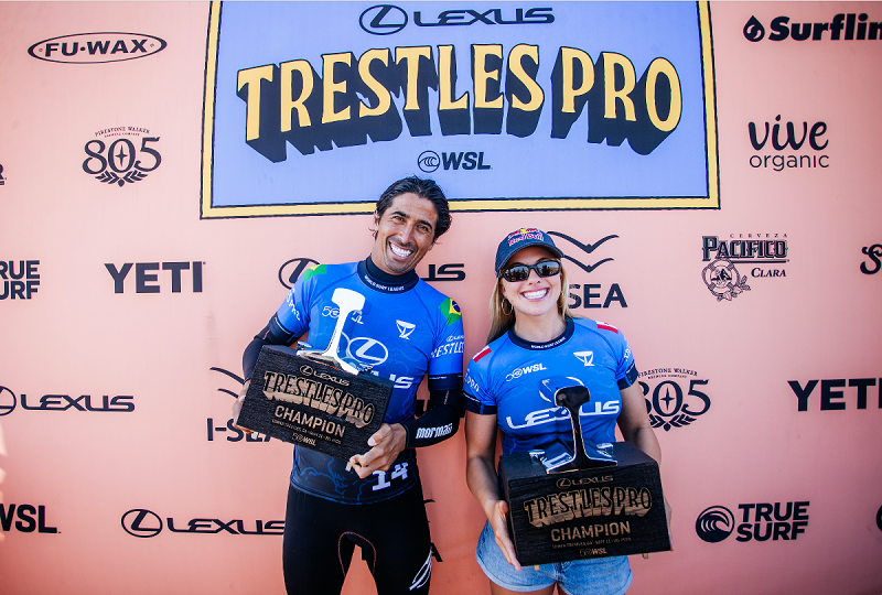 Miguel Pupo e Erin Brooks vencem o Lexus Trestles Pro 2026