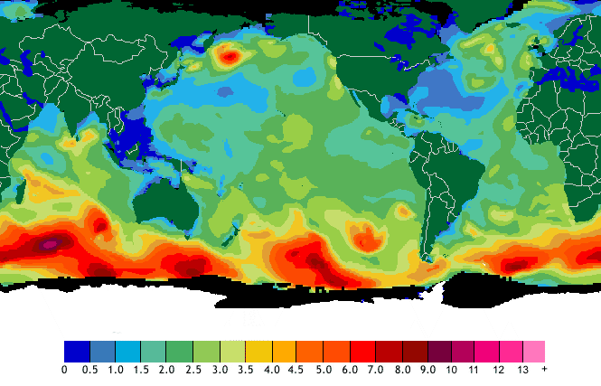 Click for maps of Wave and Wind Forecast for the oceans