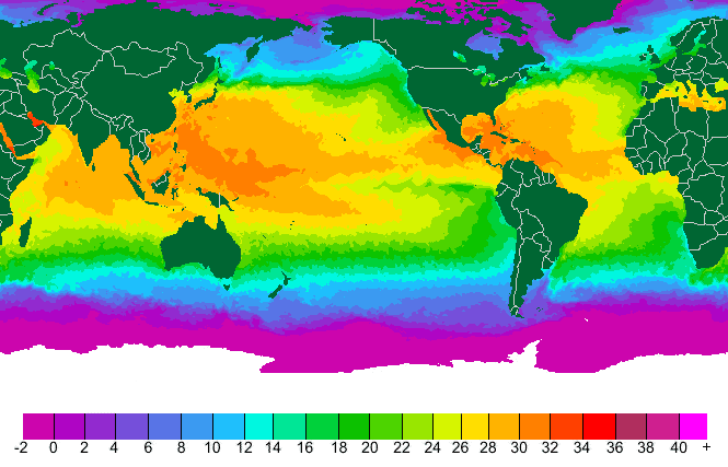 Sea Surface Temperatures Measurements for the World