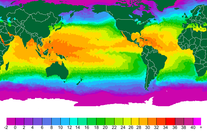 Sea Surface Temperatures Measurements for the World