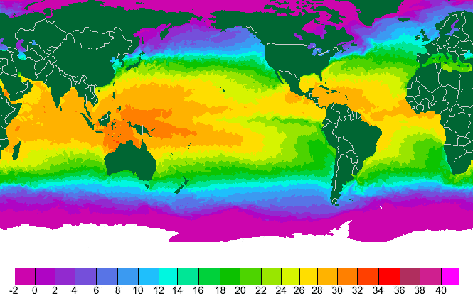 Sea Surface Temperatures Measurements for the World