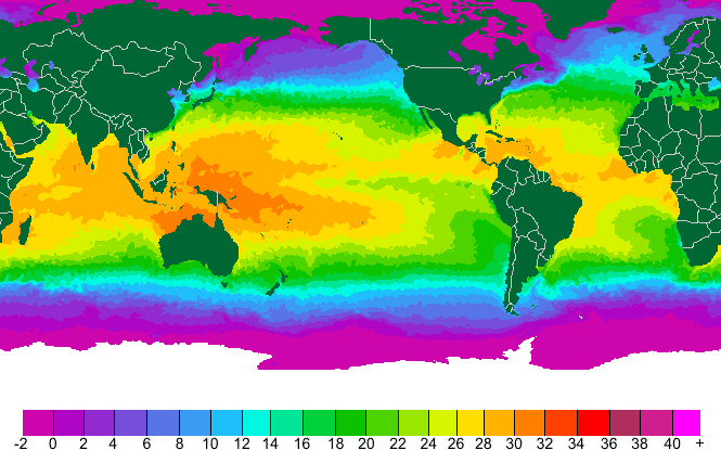 Sea Surface Temperatures Measurements for the World