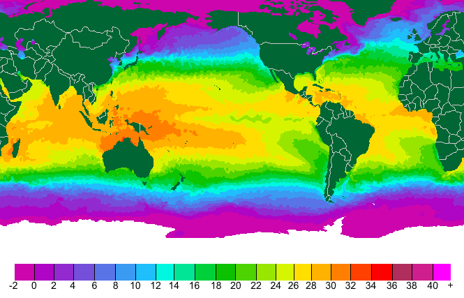 Sea Surface Temperatures Measurements for the World