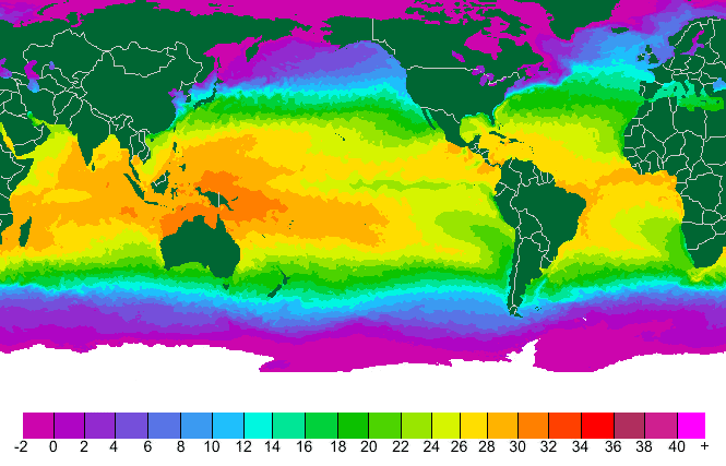 Sea Surface Temperatures Measurements for the World