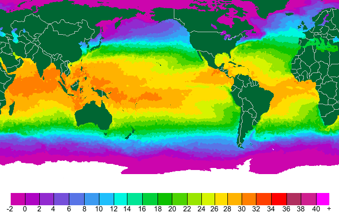 Sea Surface Temperatures Measurements for the World
