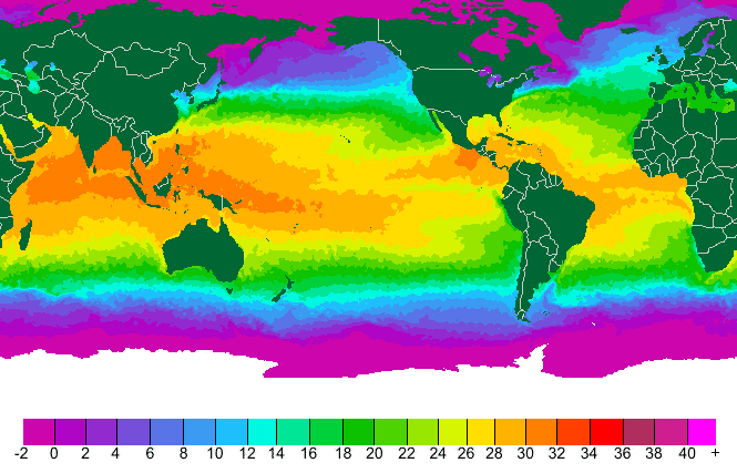Sea Surface Temperatures Measurements for the World