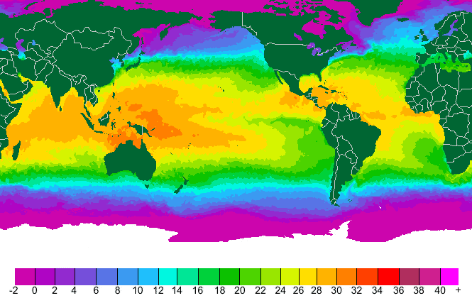 Sea Surface Temperatures Measurements for the World