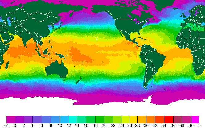 Sea Surface Temperatures Measurements for the World