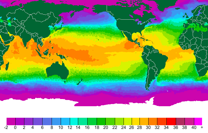 Sea Surface Temperatures Measurements for the World