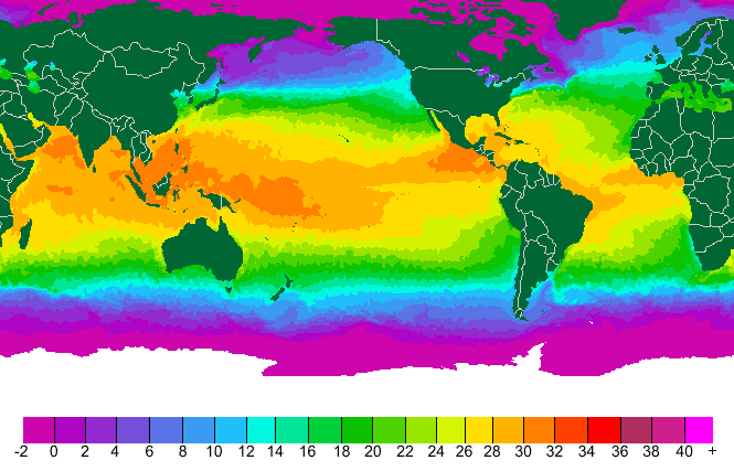 Sea Surface Temperatures Measurements for the World
