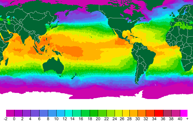 Sea Surface Temperatures Measurements for the World