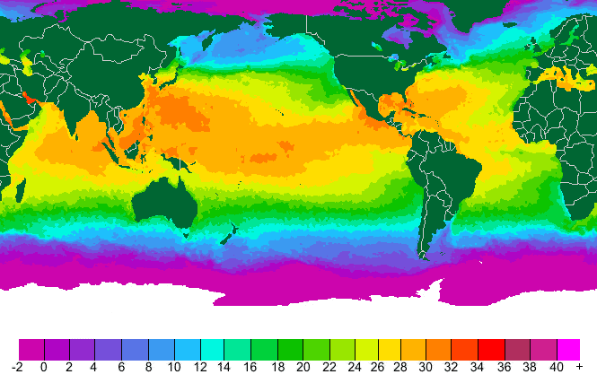 Sea Surface Temperatures Measurements for the World