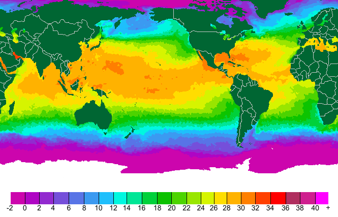 Sea Surface Temperatures Measurements for the World