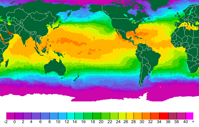 Sea Surface Temperatures Measurements for the World