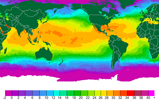 Sea Surface Temperatures Measurements for the World