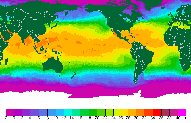 Sea Surface Temperatures Measurements for the World